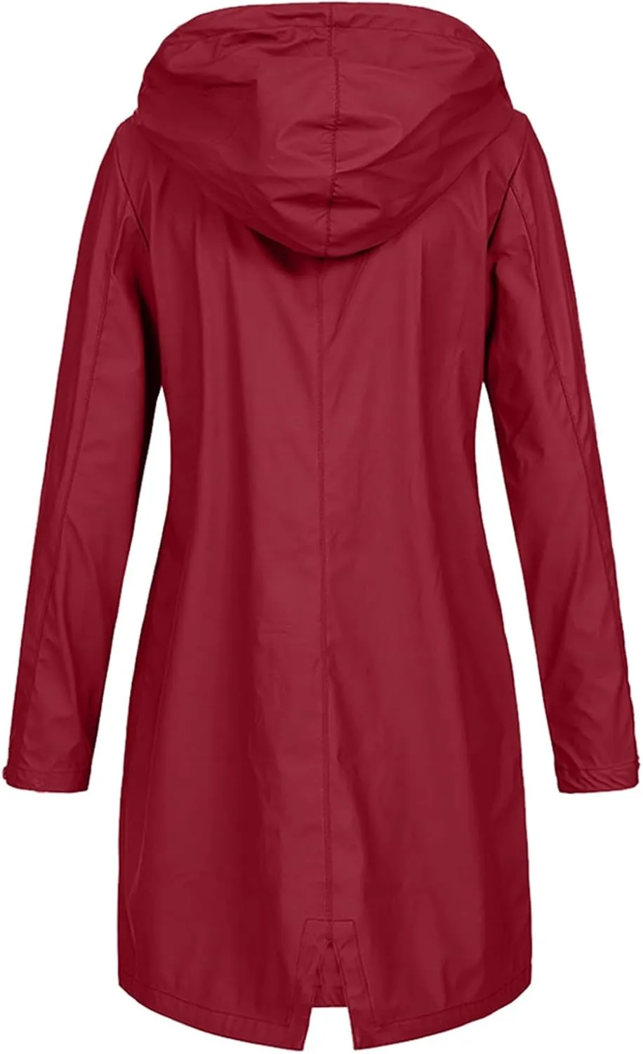 Womens Rain Jacket Waterproof Outdoor Rain Coats Lightweight Active Raincoat Windbreaker Long Hooded Trench Coat
